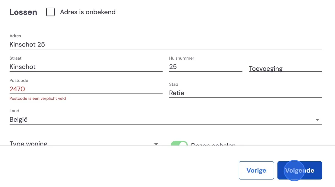 Screenshot of: Click