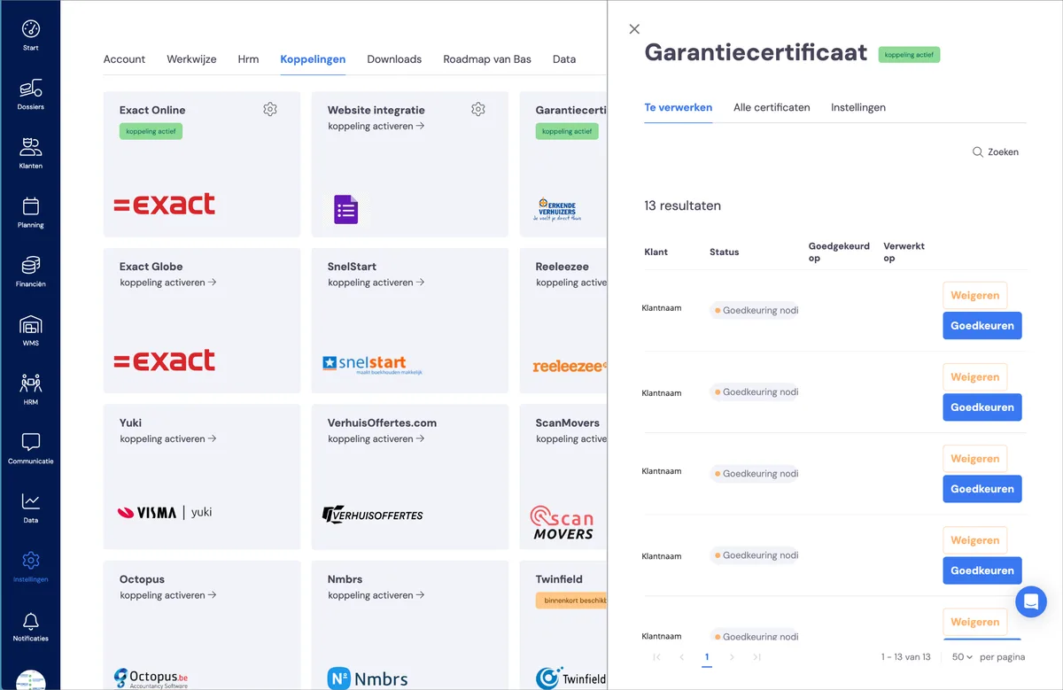 Funktionsweise der Integration Garantiezertifikat: Screenshot 2