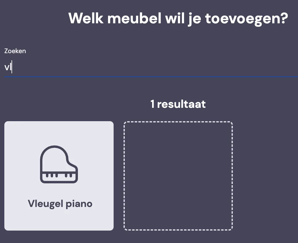 Volumenliste Möbel und manuelles Anlegen von Möbeln: Screenshot 3