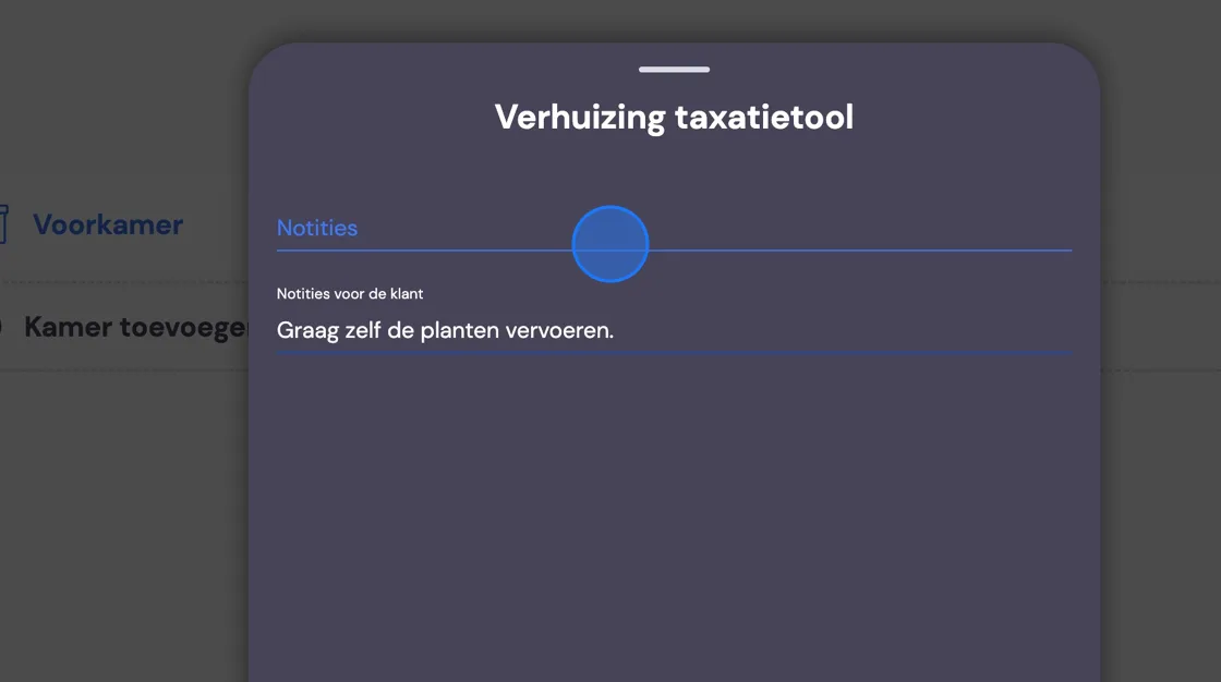Screenshot of: Click here.
