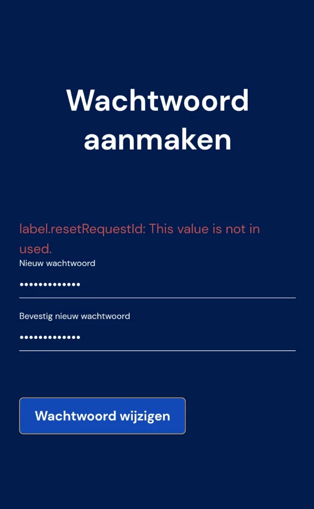 (First-time) login not working: screenshot 1