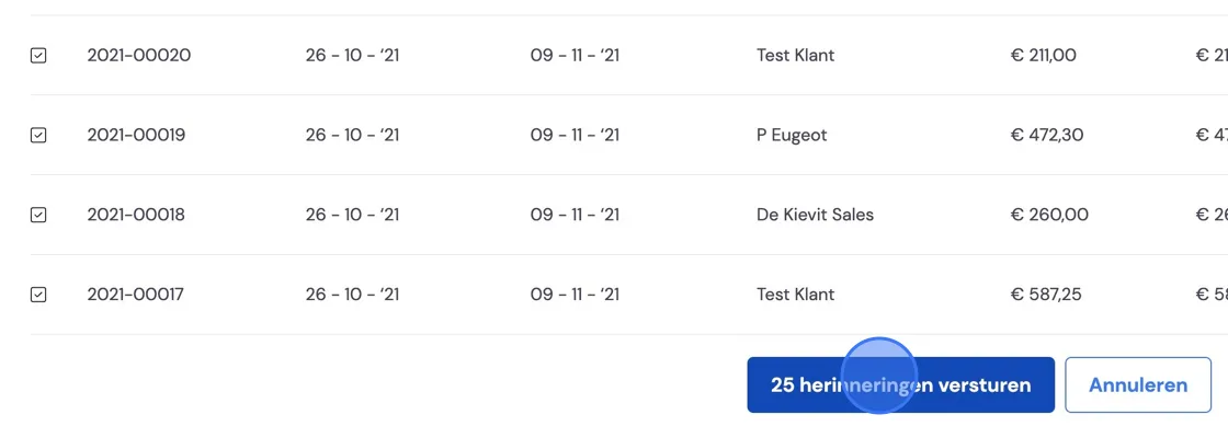 Screenshot of: Click