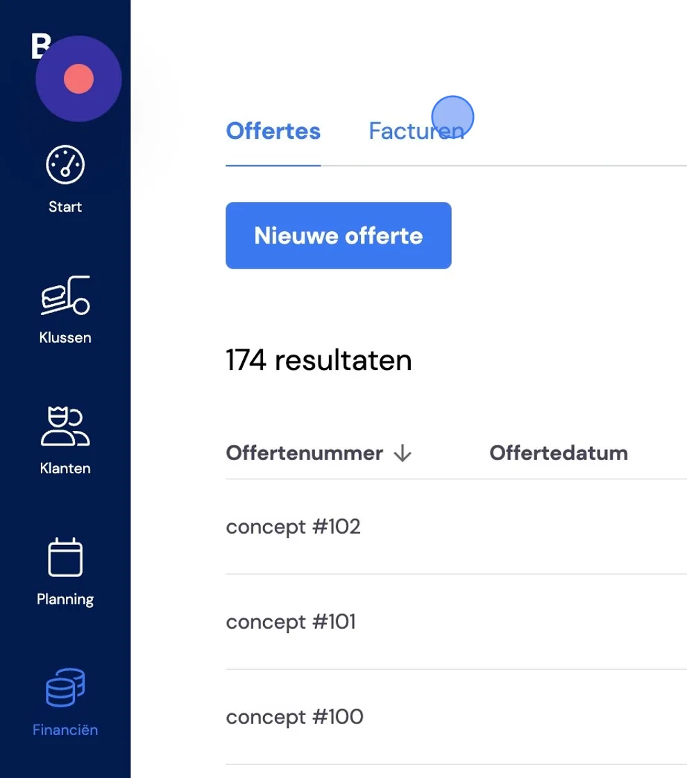 Screenshot of: Click