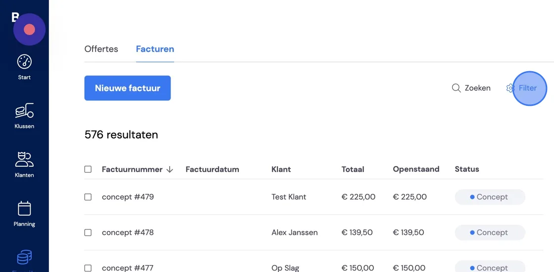 Screenshot of: Click