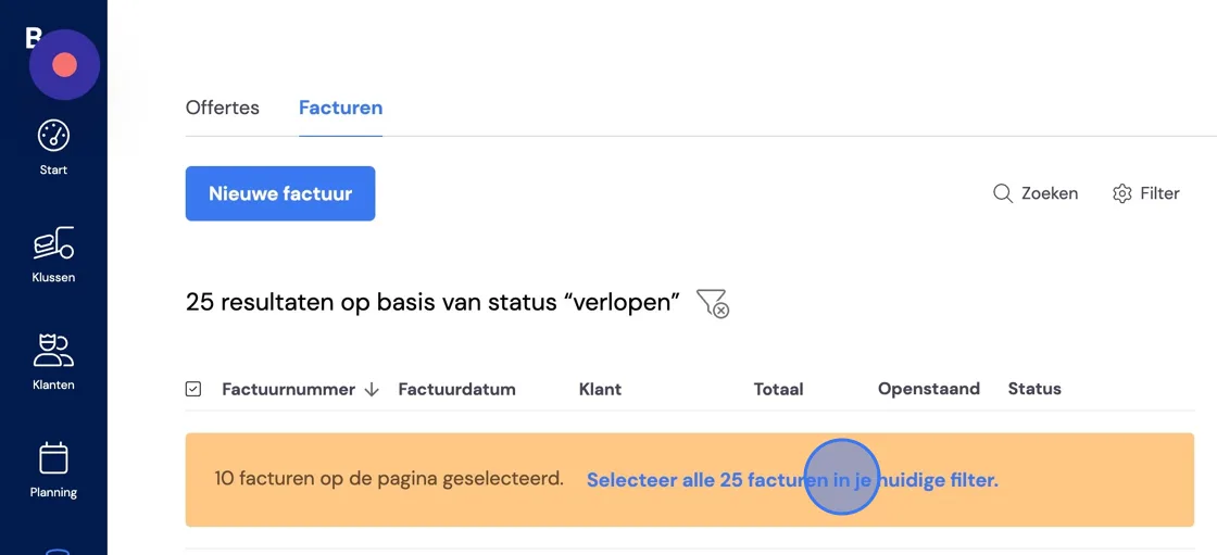 Screenshot of: Click