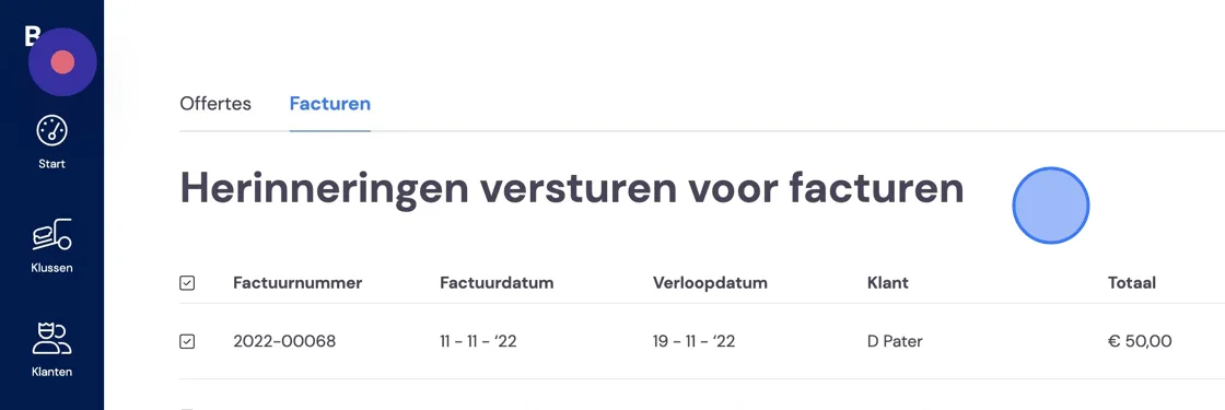 Screenshot of: Click here.