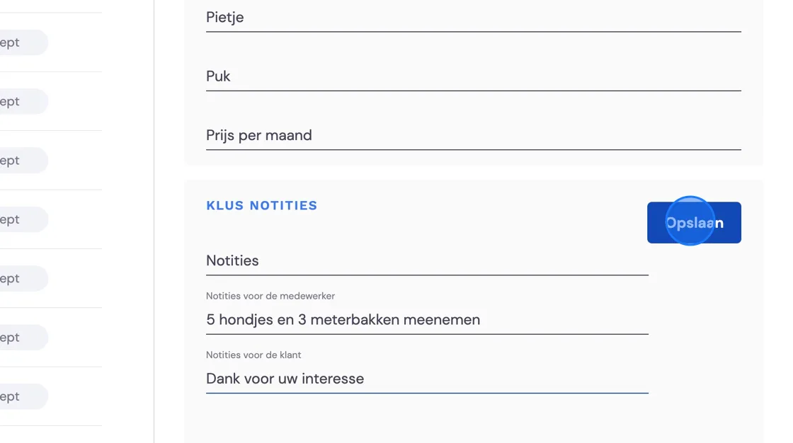 Capture d'écran : cliquez sur
