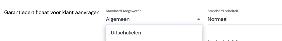 Not requesting a warranty certificate: screenshot 1