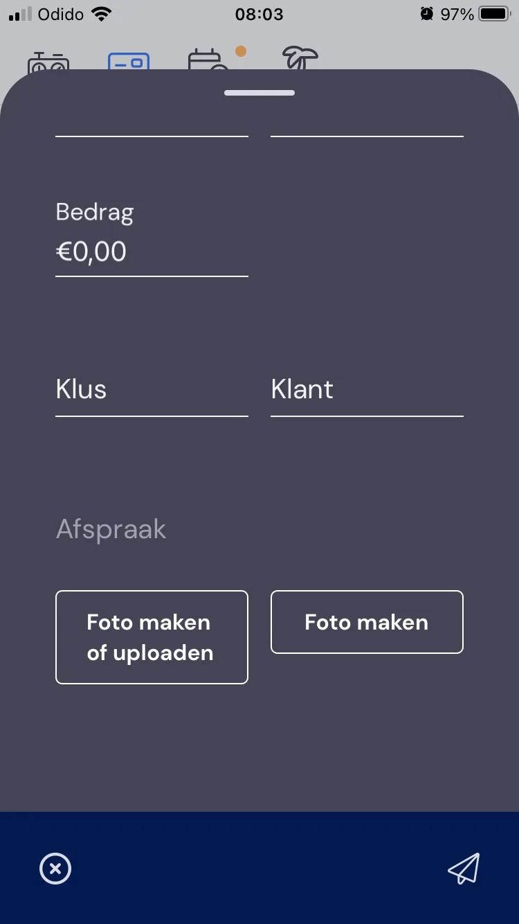 Spesenabrechnung durch Mitarbeiter beantragen: Screenshot 3