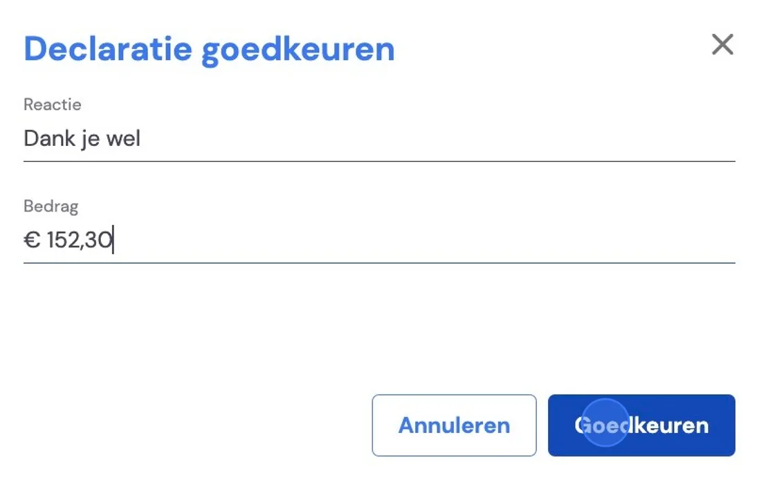 Spesenabrechnung eines Mitarbeiters verarbeiten: Screenshot 6