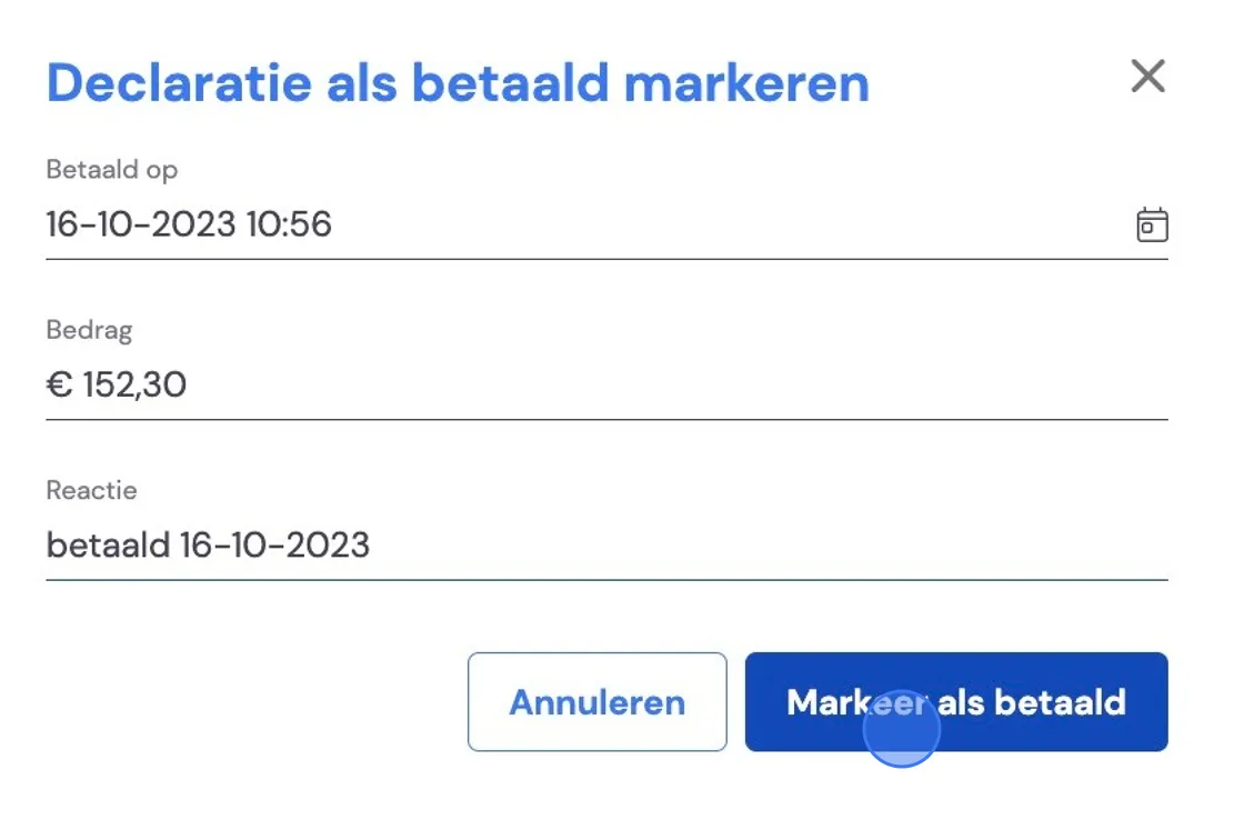 Spesenabrechnung eines Mitarbeiters verarbeiten: Screenshot 9