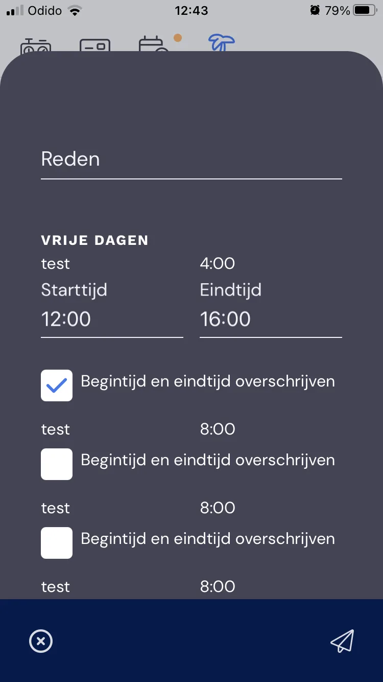 Requesting leave - by the employee: screenshot 4