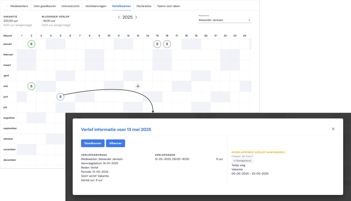 Getting started with leave 2 - enter leave days via the leave card: screenshot 3