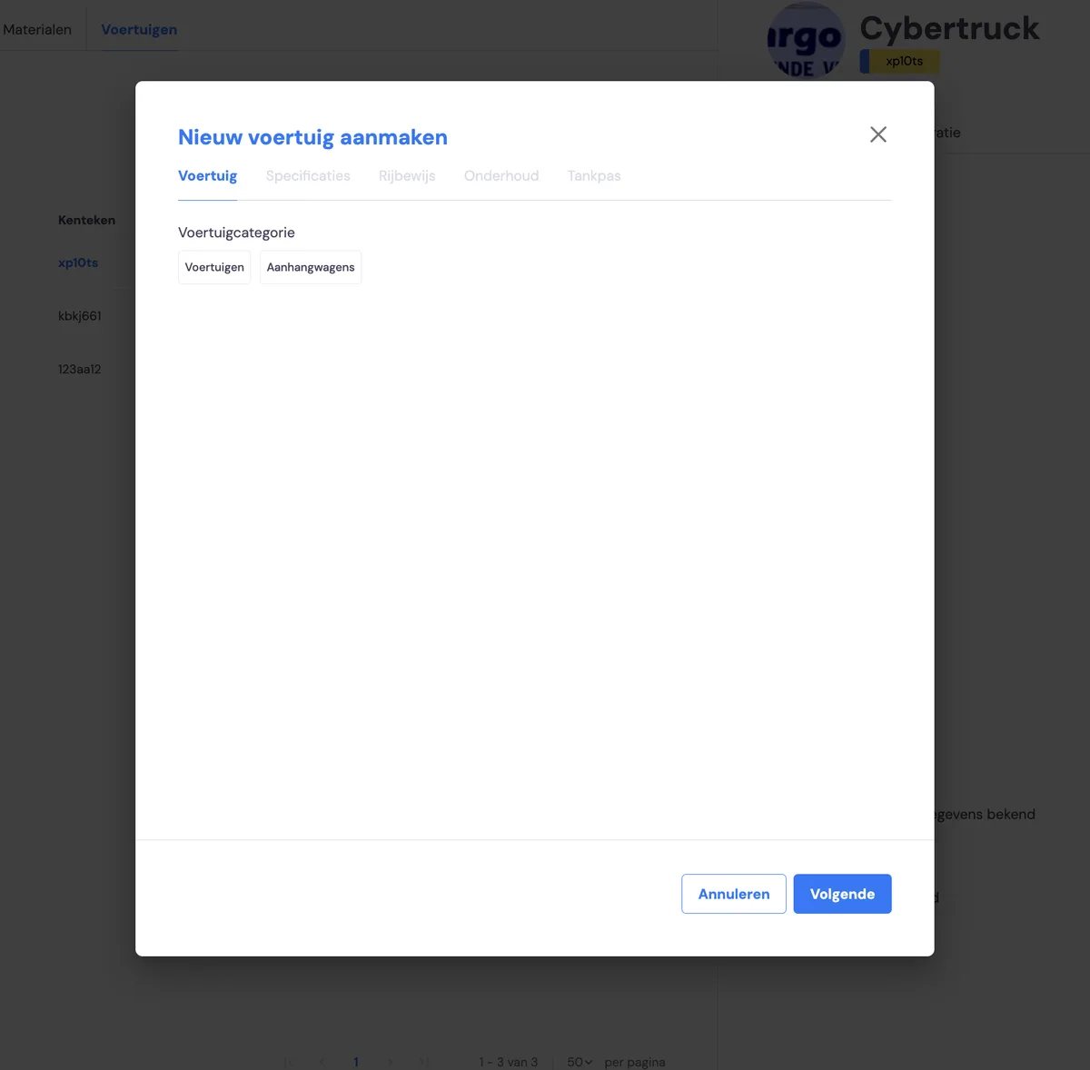 Manage your vehicles: screenshot 2