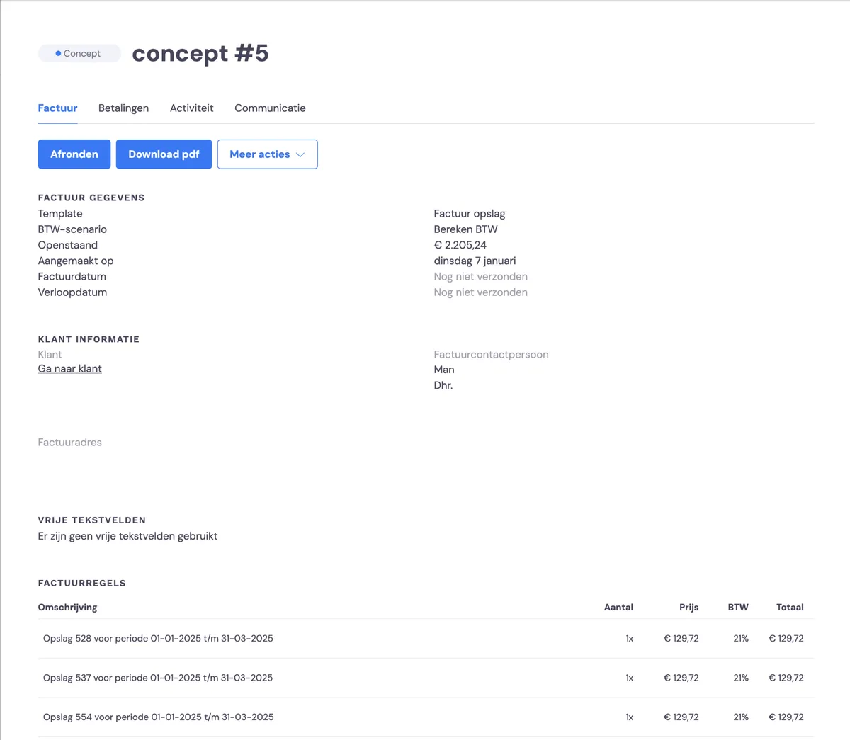 Stocker des articles pour un client (sans chantier): capture d'écran 10
