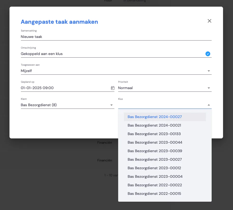 Linking a self-created task to a job - September 2024: screenshot 1