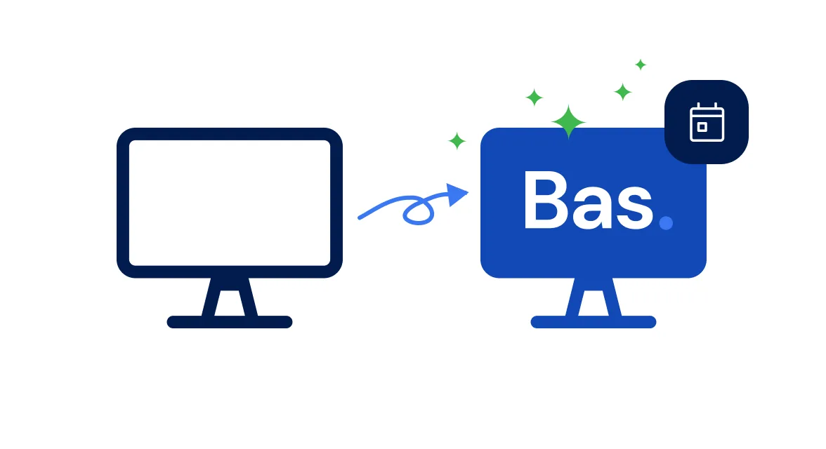 Illustration du passage au logiciel Bas