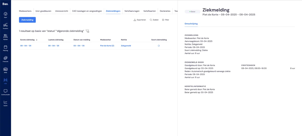 Krankmeldung registrieren: Screenshot 7