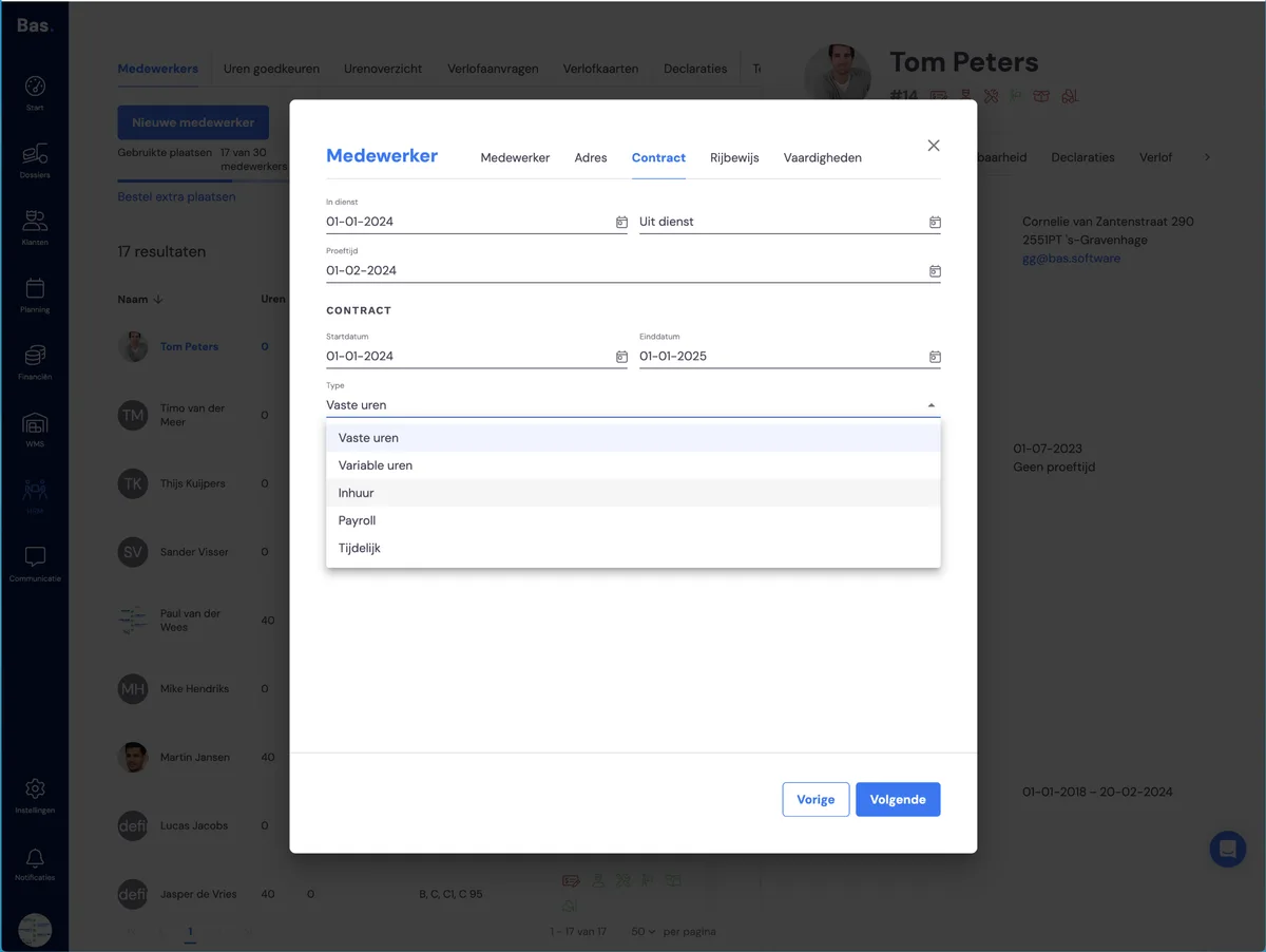 Backoffice-Mitarbeiter anlegen und einladen: Screenshot 3