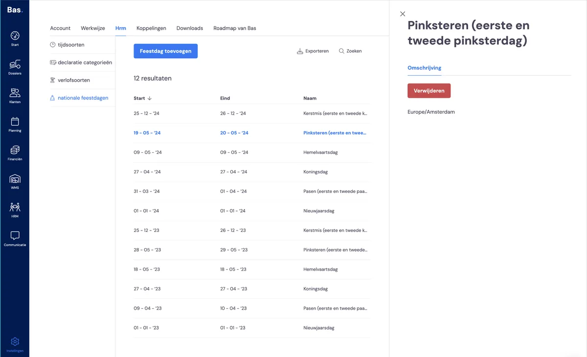 Time types, expenses and leave types: screenshot 4