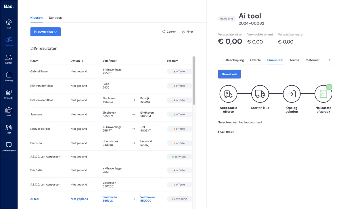 Invoicing moments, signing moments, standard rules, discount: screenshot 2