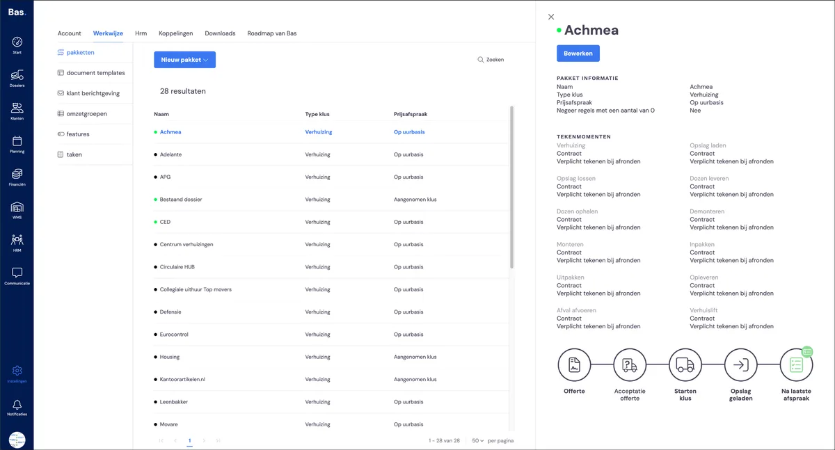 Invoicing moments, signing moments, standard rules, discount: screenshot 6