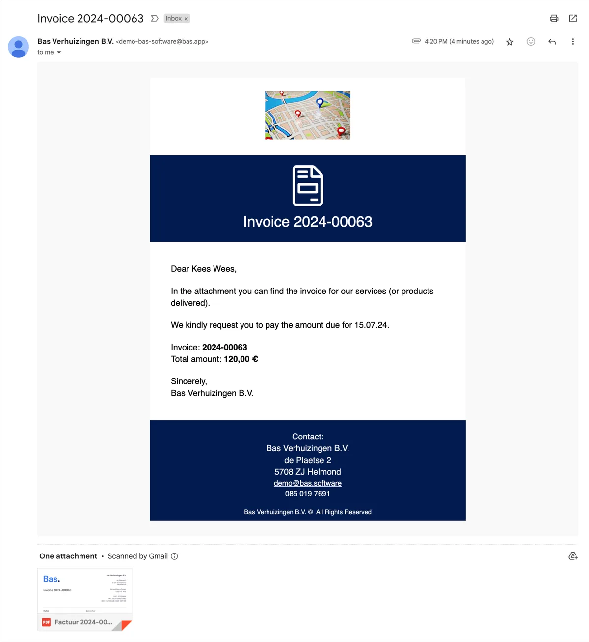 Send the invoice and pay for your removal: screenshot 5