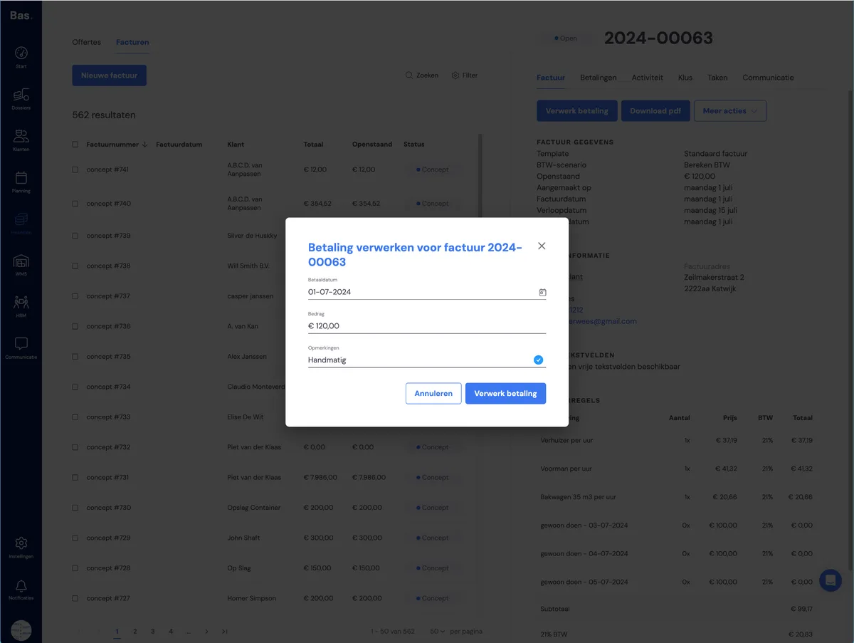 Send the invoice and pay for your removal: screenshot 7